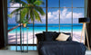 Dimex Beach Window View Fototapete 375x250cm 5-Bahnen Sfeer | Yourdecoration.nl