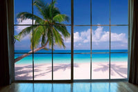 Dimex Beach Window View Fototapete 375x250cm 5-Bahnen | Yourdecoration.de