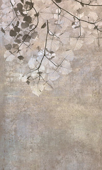 Dimex Beige Leaves Abstract Fototapete 150x250cm 2-bahnen | Yourdecoration.de