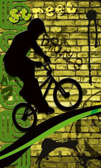 Dimex Bicycle Green Fototapete 150x250cm 2-Bahnen | Yourdecoration.de