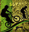 Dimex Bicycle Green Fototapete 225x250cm 3-Bahnen | Yourdecoration.de