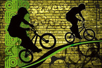 Dimex Bicycle Green Fototapete 375x250cm 5-Bahnen | Yourdecoration.de