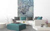 Dimex Blue Leaves Abstract Fototapete 150x250cm 2-bahnen interieur | Yourdecoration.de