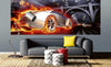 Dimex Car in Flames Fototapete 375x150cm 5-Bahnen Sfeer | Yourdecoration.nl