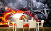 Dimex Car in Flames Fototapete 375x250cm 5-Bahnen Sfeer | Yourdecoration.nl