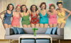 Dimex Charming Ladies Fototapete 375x250cm 5-Bahnen Sfeer | Yourdecoration.nl