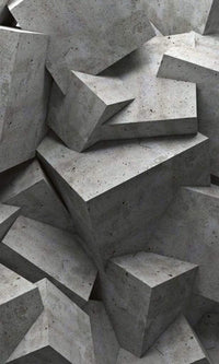 Dimex Concrete Cubes Fototapete 150x250cm 2-Bahnen | Yourdecoration.de
