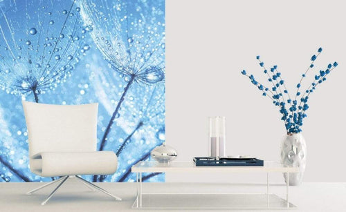 Dimex Dandelion Water Drops Fototapete 225x250cm 3-Bahnen Sfeer | Yourdecoration.nl
