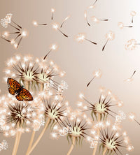 Dimex Dandelions and Butterfly Fototapete 225x250cm 3-Bahnen | Yourdecoration.de