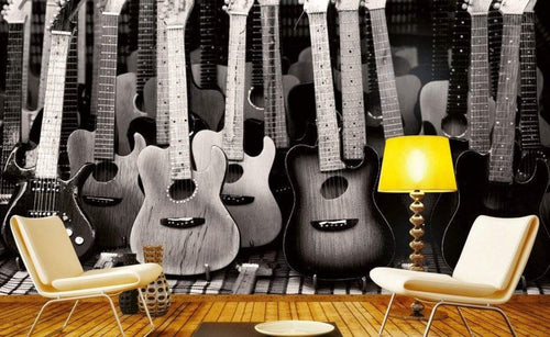 Dimex Guitars Collection Fototapete 375x250cm 5-Bahnen Sfeer | Yourdecoration.nl