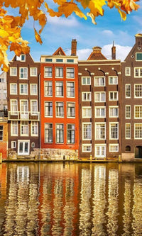 Dimex Houses in Amsterdam Fototapete 150x250cm 2-Bahnen | Yourdecoration.de