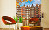 Dimex Houses in Amsterdam Fototapete 225x250cm 3-Bahnen Sfeer | Yourdecoration.nl