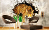 Dimex Hunting Panther Fototapete 375x250cm 5-Bahnen Sfeer | Yourdecoration.nl