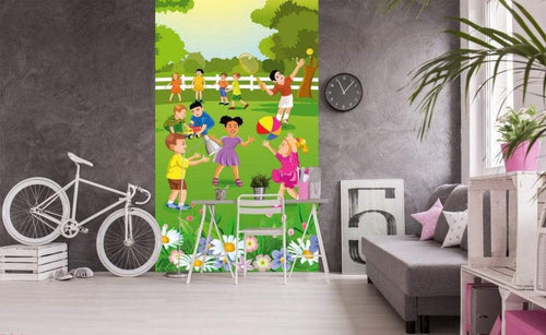 Dimex Kids in Garden Fototapete 150x250cm 2-Bahnen Sfeer | Yourdecoration.nl