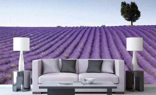 Dimex Lavender Field Fototapete 375x250cm 5-Bahnen Sfeer | Yourdecoration.nl