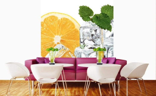 Dimex Lemon and Ice Fototapete 225x250cm 3-Bahnen Sfeer | Yourdecoration.nl