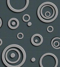 Dimex Metal Circles Fototapete 225x250cm 3-Bahnen | Yourdecoration.de
