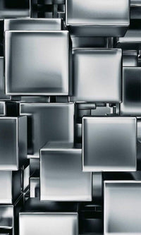Dimex Metal Cubes Fototapete 150x250cm 2-Bahnen | Yourdecoration.de