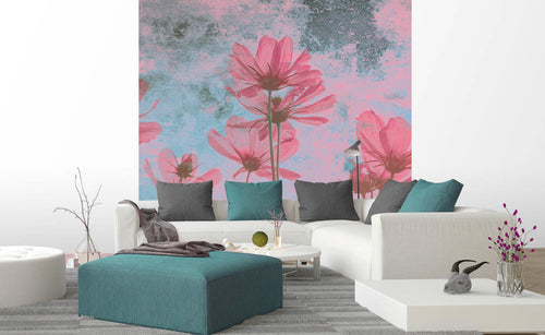 Dimex Pink Flower Abstract Fototapete 225x250cm 3-bahnen interieur | Yourdecoration.de