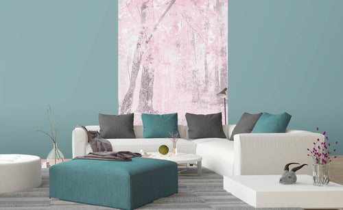 Dimex Pink Forest Abstract Fototapete 150x250cm 2-bahnen interieur | Yourdecoration.de