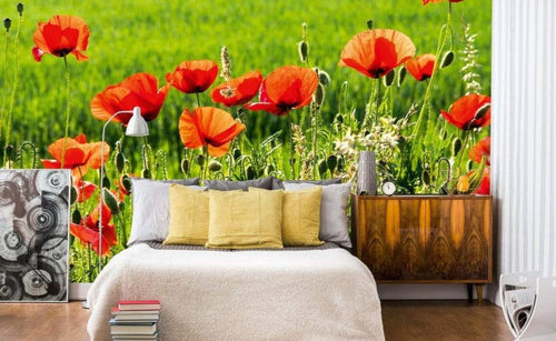 Dimex Poppy Field Fototapete 375x250cm 5-Bahnen Sfeer | Yourdecoration.de