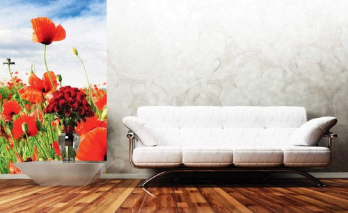 Dimex Red Poppies Fototapete 150x250cm 2-Bahnen Sfeer | Yourdecoration.de