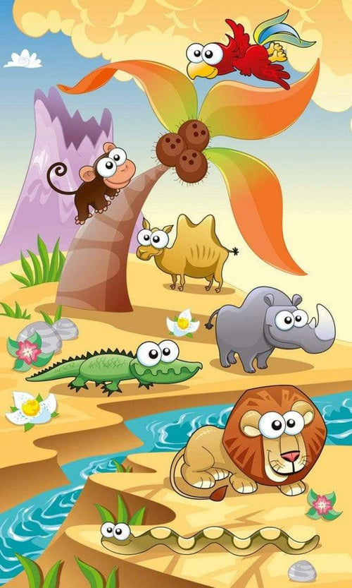 Dimex Savanna Animals Fototapete 150x250cm 2-Bahnen | Yourdecoration.de