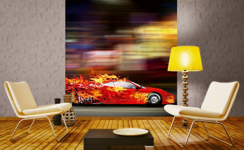 Dimex Speeding Car Fototapete 225x250cm 3-Bahnen Interieur | Yourdecoration.de