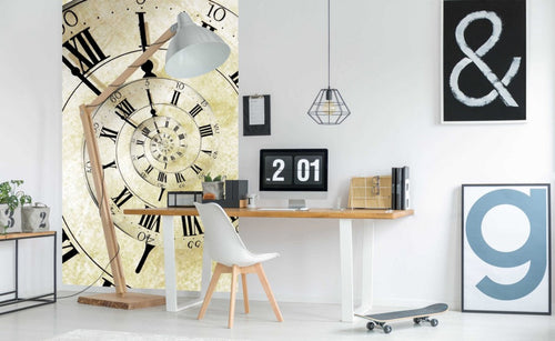 Dimex Spiral Clock Fototapete 150x250cm 2-Bahnen Interieur | Yourdecoration.de