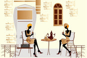 Dimex Street Cafe Fototapete 375x250cm 5-Bahnen | Yourdecoration.de