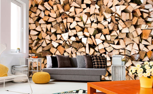 Dimex Timber Logs Fototapete 375x250cm 5-Bahnen Interieur | Yourdecoration.de
