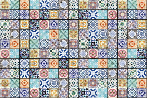 Dimex Vintage Tiles Fototapete 375x250cm 5-Bahnen | Yourdecoration.de