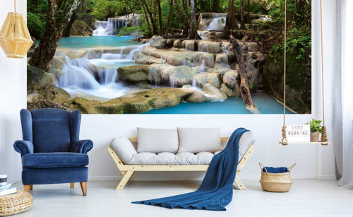 Dimex Waterfall Fototapete 375x150cm 5-Bahnen Interieur | Yourdecoration.de