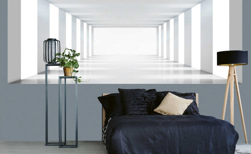 Dimex White Corridor Fototapete 375x150cm 5-Bahnen Interieur | Yourdecoration.de