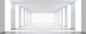 Dimex White Corridor Fototapete 375x150cm 5-Bahnen | Yourdecoration.de