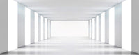 Dimex White Corridor Fototapete 375x150cm 5-Bahnen | Yourdecoration.de