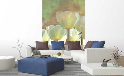 Dimex White Tulips Abstract Fototapete 150x250cm 2-bahnen interieur | Yourdecoration.de