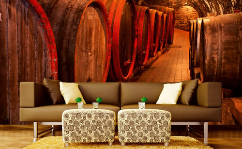Dimex Wine Barrel Fototapete 375x250cm 5-Bahnen Interieur | Yourdecoration.de