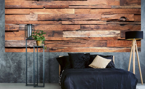 Dimex Wooden Wall Fototapete 375x150cm 5-Bahnen Interieur | Yourdecoration.de