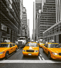 Dimex Yellow Taxi Fototapete 225x250cm 3-Bahnen | Yourdecoration.de