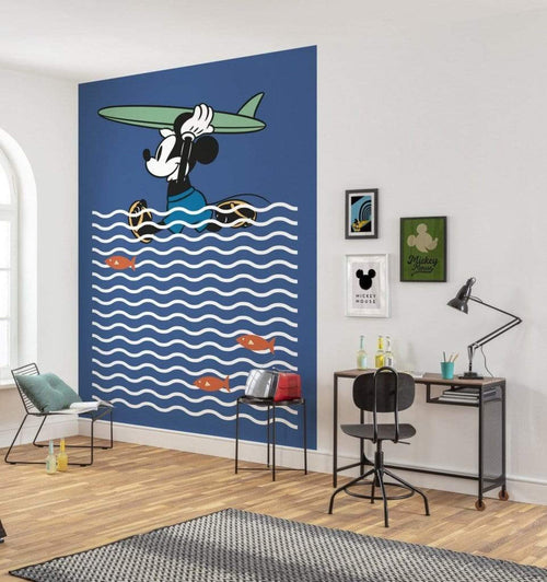 Komar Mickey gone Surfing Vlies Fototapete 200x280cm 4-bahnen Interieur | Yourdecoration.de