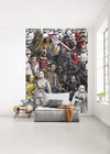 Komar Star Wars Retro Cartoon Vlies Fototapete 200x280cm 4-bahnen Interieur | Yourdecoration.de