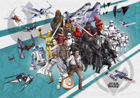 Komar Star Wars Cartoon Collage Wide Vlies Fototapete 400x280cm 8-bahnen | Yourdecoration.de