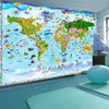 Artgeist World Map for Kids Vlies Fototapete Interieur | Yourdecoration.de