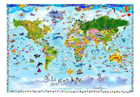 Artgeist World Map for Kids Vlies Fototapete | Yourdecoration.de