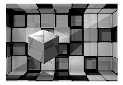 Fototapete - Rubiks Cube in Gray - Vliestapete