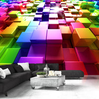 Fototapete - Colored Cubes - Vliestapete