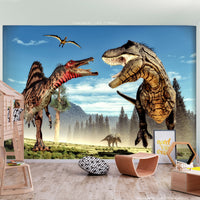 Fototapete - Fighting Dinosaurs - Vliestapete