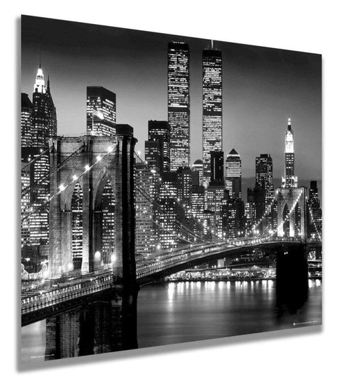 GBeye New York Manhattan Black Deco Panel 90x60cm Schuin | Yourdecoration.nl