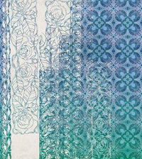 Komar Art Nouveau Bleu Vlies Fototapete 250x280cm 5-bahnen | Yourdecoration.de